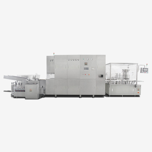 Washing, drying, filling and sealing linkage production line for small-capacity oral liquid bottles